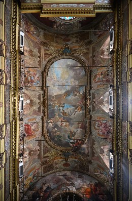 volta affrescata della Chiesa di Santa Maria Assunta in Palmaro (Genova)