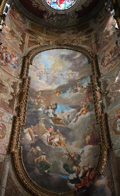 volta affrescata della Chiesa di Santa Maria Assunta in Palmaro (Genova)