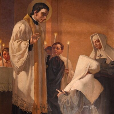 St. Louis-Marie con Marie-Louise Trichet, che nel 1703 entrò nella congregazione delle Figlie della Sapienza