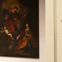 Santa Barbara che venera la Madonna (Domenico Piola)